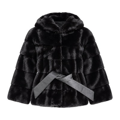 Black Mink with Hood