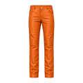 Straight Fit Non-Shiny Leather Pants