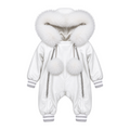 Baby Leather Onesie with Fur Trim