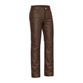 Straight Fit Non-Shiny Leather Pants