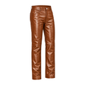 Straight Fit Shiny Leather Pants