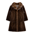 3/4 Dark Brown Mink with Sable Collar