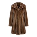 Three Quarter Hooded Mink Coat