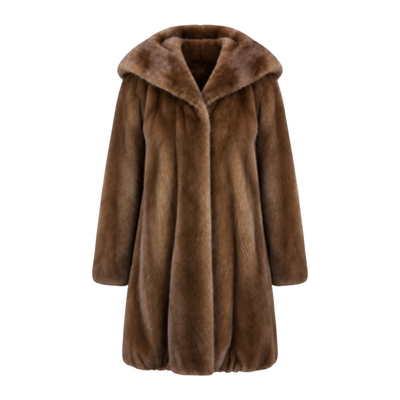 Three Quarter Hooded Mink Coat