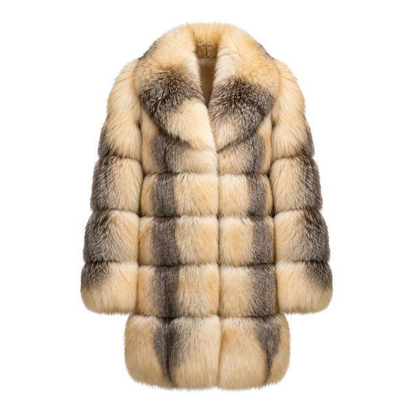 3/4 Fox Fur with Shawl Collar
