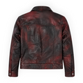 Cow Leather Trucker Jean Jacket