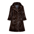 3/4 Dark Brown Button Down Mink