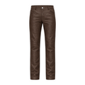 Straight Fit Non-Shiny Leather Pants