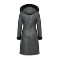 7/8 Green Shearling with Fox Hood and Middle Lining