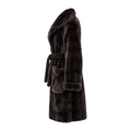3/4 Dark Brown Mink with Belt