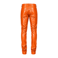 Slim Fit Shiny Leather Pants