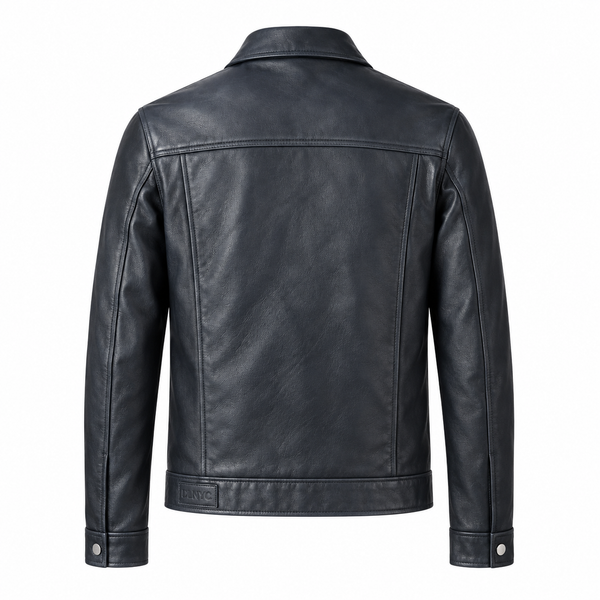 Jean Stonewash Leather Jacket