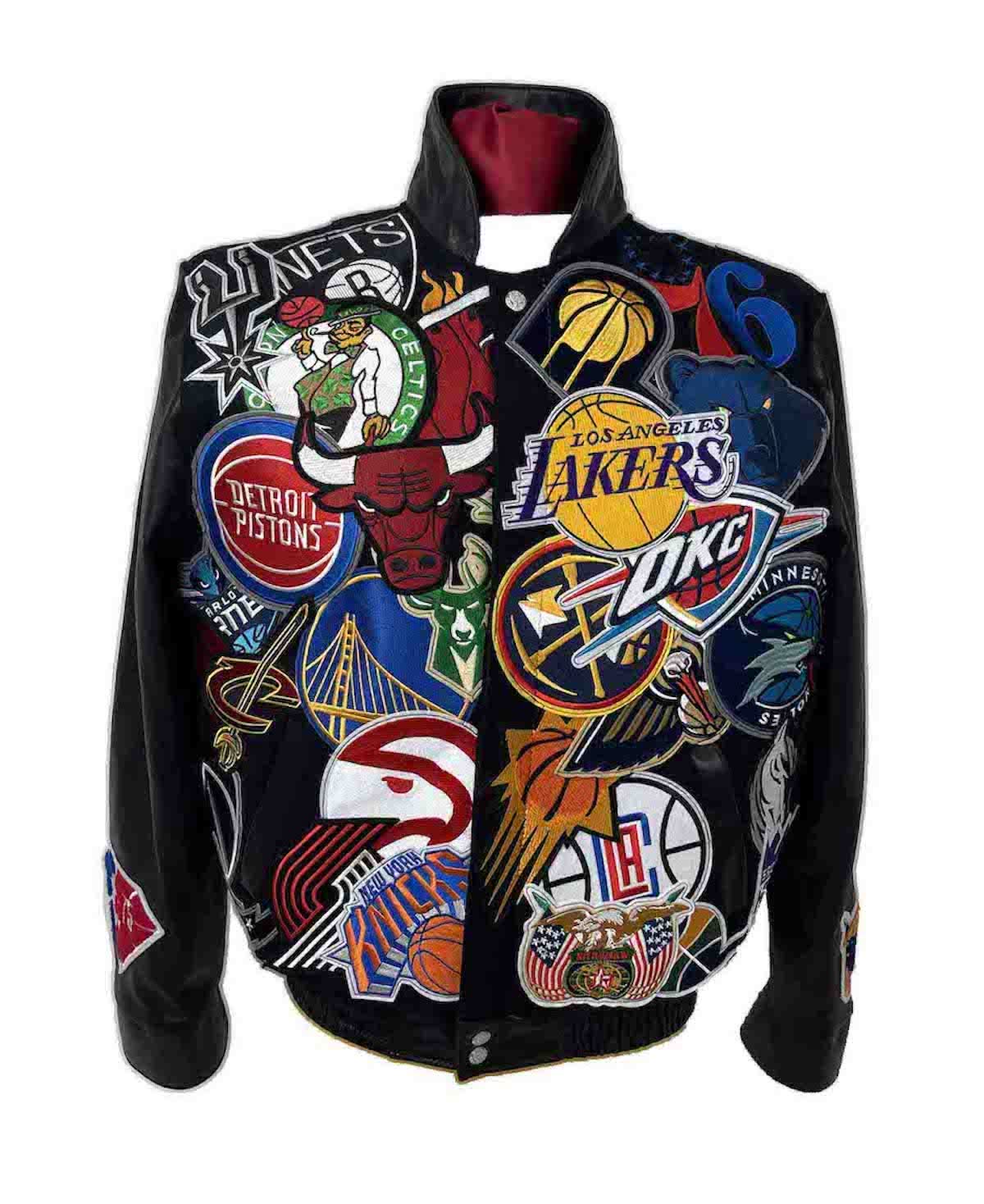 Jeff Hamilton NBA MegaPatch Varsity Jacket – Daniel's Leather