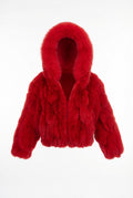 Kid's Rabbit Fur Jacket