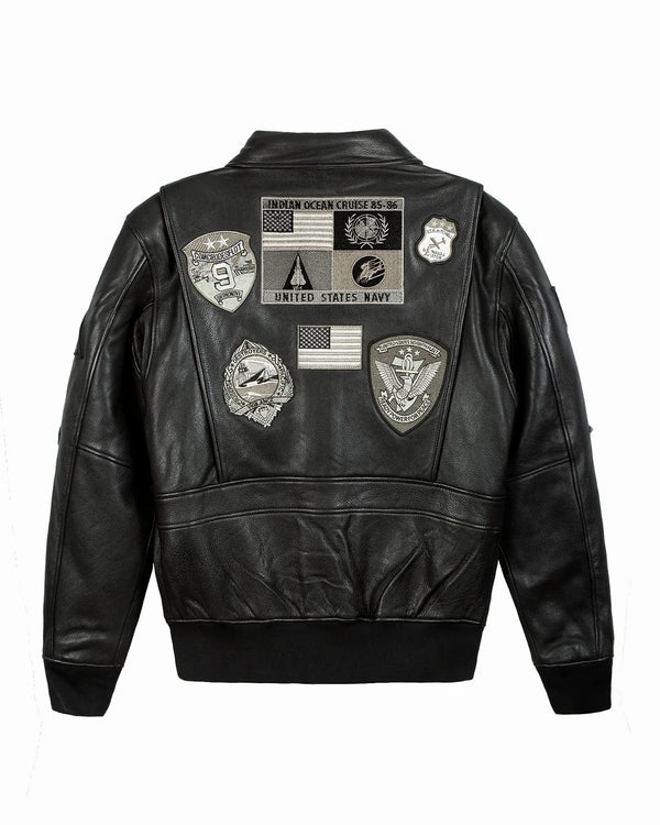 Top Gun® Official Signature Series Leather Jacket 2.0 With Removable Mouton Collar
