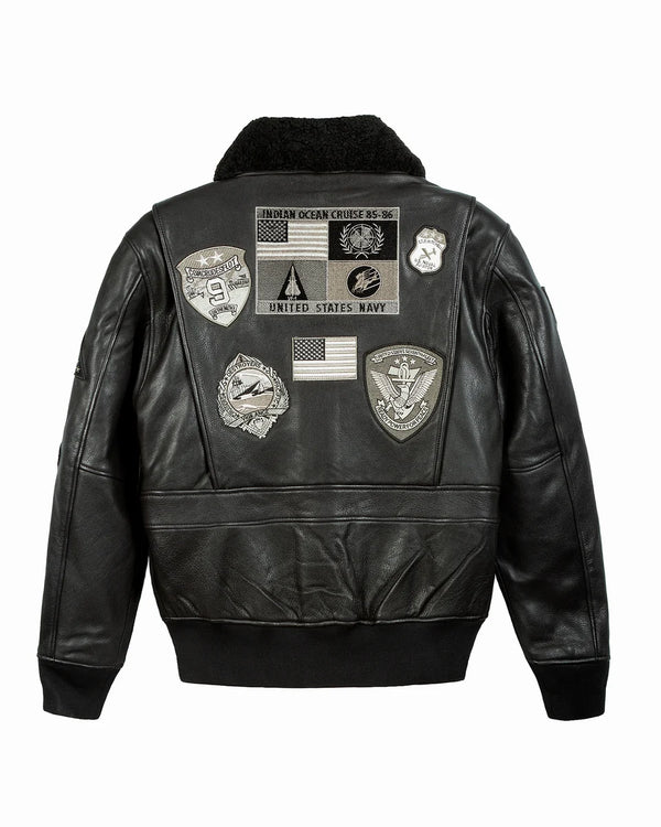Top Gun® Official Signature Series Leather Jacket 2.0 With Removable Mouton Collar