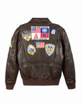 Top Gun® Official Signature Series Leather Jacket 2.0 With Removable Mouton Collar