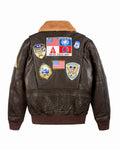 Top Gun® Official Signature Series Leather Jacket 2.0 With Removable Mouton Collar