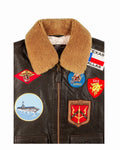 Top Gun® Official Signature Series Leather Jacket 2.0 With Removable Mouton Collar