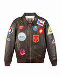 Top Gun® Official Signature Series Leather Jacket 2.0 With Removable Mouton Collar