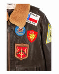 Top Gun® Official Signature Series Leather Jacket 2.0 With Removable Mouton Collar