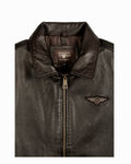 Top Gun® Aviator Luxury Leather Bomber With Removable Mouton Collar