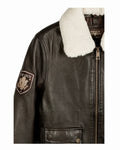 Top Gun® Aviator Luxury Leather Bomber With Removable Mouton Collar