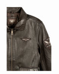 Top Gun® Aviator Luxury Leather Bomber With Removable Mouton Collar