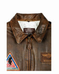 Top Gun® Vintage Premium "Top Hook" Leather Jacket With Removable Mouton Collar