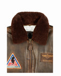 Top Gun® Vintage Premium "Top Hook" Leather Jacket With Removable Mouton Collar