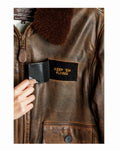 Top Gun® Vintage Premium "Top Hook" Leather Jacket With Removable Mouton Collar