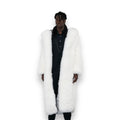 White Fox Trench Coat with Hood
