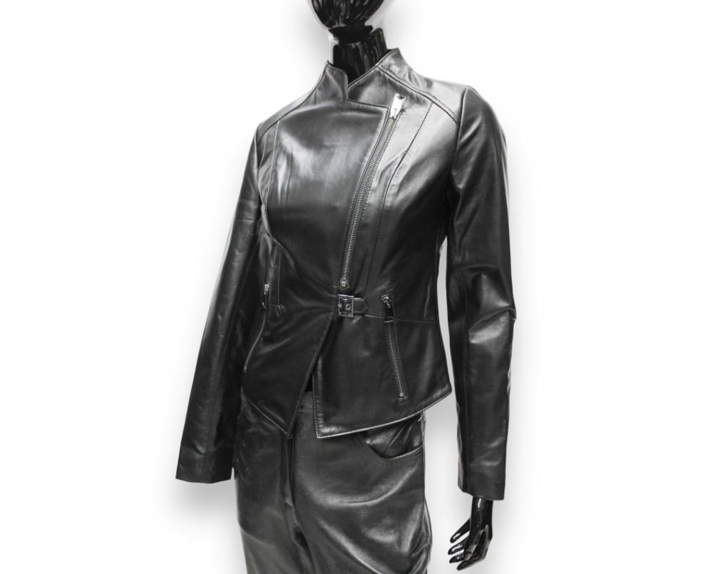 Black Biker Leather Blazer - Daniel's Leather