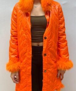 Orange double sided rain coat