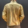 Biker style gold python jacket